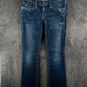 Big Star Liv Boot Denim Jeans Women Blue Size 27L Cotton Spandex Stretch Adult